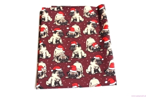 Single jersey z elastanem BULDOGI MIKOŁAJE 70cm