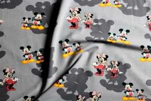 Dresówka pętelka MYSZKI NA SZARYM