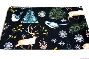 Dresówka pętelka JELENIE CHOINKI