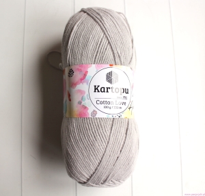 WŁÓCZKA SZARA KARTOPU COTTON LOVE 100g/330