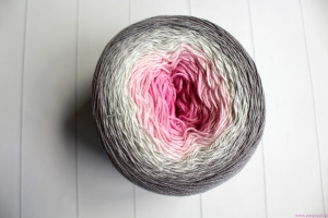 WŁÓCZKA YARN ART FLOWERS SZARY RÓŻ  250G/1000M