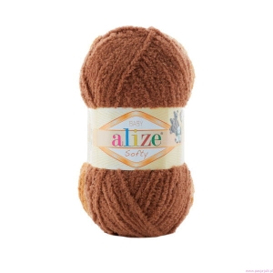 WŁÓCZKA PLUSZ ALIZE SOFTY BRĄZ 321 50g 