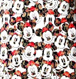 Dresówka pętelka MYSZKA KWIATY