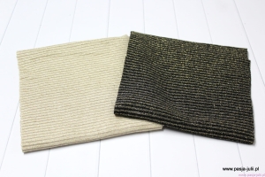 Ściągacz prążek CZARNY ZE ZŁOTĄ NITKĄ