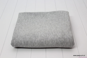 Dresówka pętelka z elastanem JASNY SZARY MELANŻ 260 g 90cm