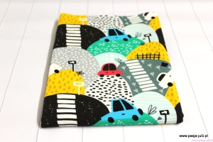 Single jersey z elastanem premium AUTA DRUK CYFROWY