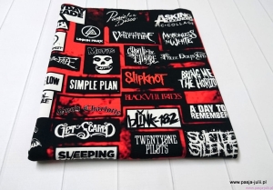 Dresówka pętelka ZESPOŁY ROCK DRUK CYFROWY 60cm