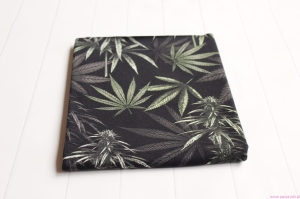 Single jersey LIŚCIE KONOPII 45cm