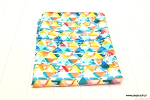 Dresówka pętelka TRÓJKĄTY KOLOROWE