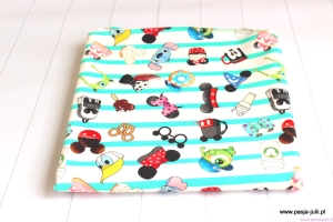 Dresówka pętelka  PASKI Bajkowe 80cm