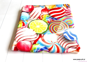 Dresówka pętelka CUKIERKI