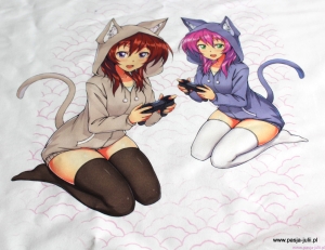 Dresówka pętelka PANEL ANIME 60x60 cm 