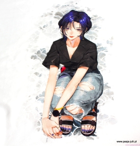 Dresówka pętelka PANEL ANIME III 60x60 cm 