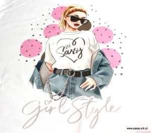 Dresówka pętelka PANEL DZIEWCZYNA 60x60 cm