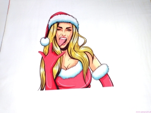 Dresówka pętelka ŚWIĄTECZNA PANEL IV 50x60 cm