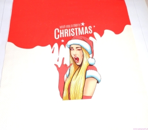 Dresówka pętelka ŚWIĄTECZNA PANEL V 50x60 cm