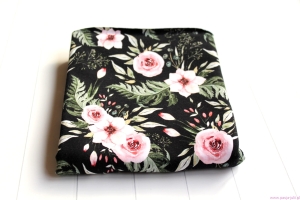 Single jersey IN GARDEN NA CZARNYM