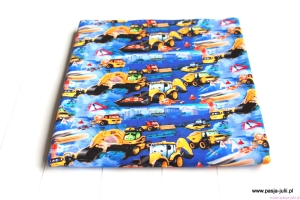 Single jersey z elastanem KOPARKI NA NIEBIESKIM