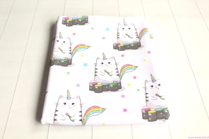 Dresówka pętelka KOTY JEDNOROŻCE