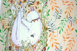 Single jersey z elastanem KOT NA ŁĄCE KUPON 85x180 cm