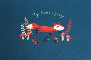 Single jersey z elastanem LIS NA BUTELCE PANEL 55x65  cm