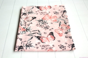 Single jersey MOTYLE NA RÓŻU