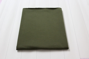 Single jersey z elastanem KHAKI 75cm