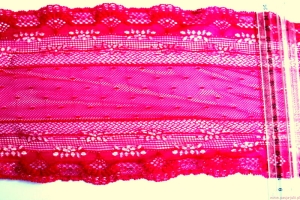 Koronka szeroka CZERWONA 160 mm