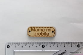 Przywieszka drewniana  4 CM MAMA MI ZROBIŁA