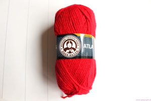 WŁÓCZKA CZERWONA Madame Tricote Paris ATLAS 100g/130m 