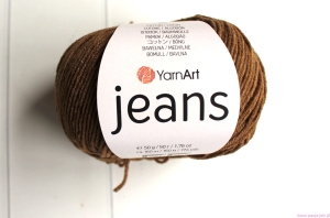 WŁÓCZKA BRĄZOWA YARNART JEANS 50G/160M  