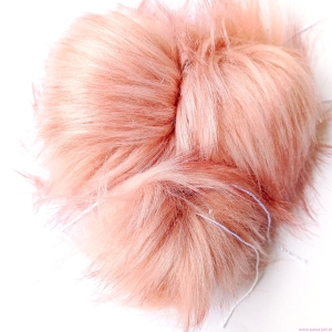 Pompon futrzany duży 10 cm BRUDNY RÓŻOWY