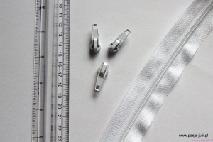 Taśma suwakowa 5 mm  BIAŁA
