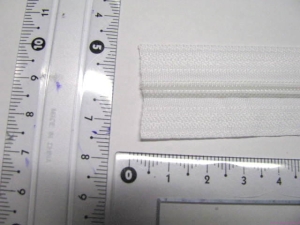 Taśma suwakowa 3mm + suwak BIAŁA
