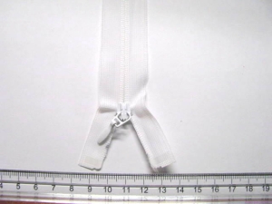Zamek kryty na koronce 45 cm BIAŁY