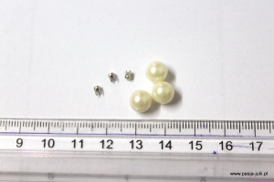 Perła z ćwiekiem 8 mm  4 sztuki 