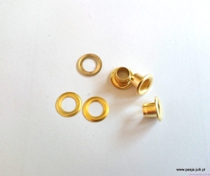 Oczko metalowe 4mm ZŁOTO