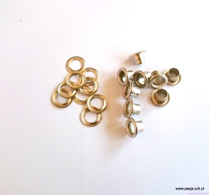 Oczko metalowe 4mm CHROM 10 sztuk