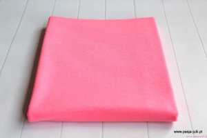 Dresówka pętelka z elastanem  260 g RÓŻOWA FLUO