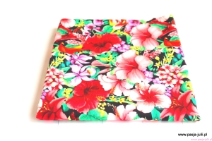 Dresówka pętelka KWIATY HAWAII
