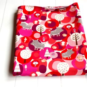 Dresówka pętelka LAS RÓŻOWY gruba 290g