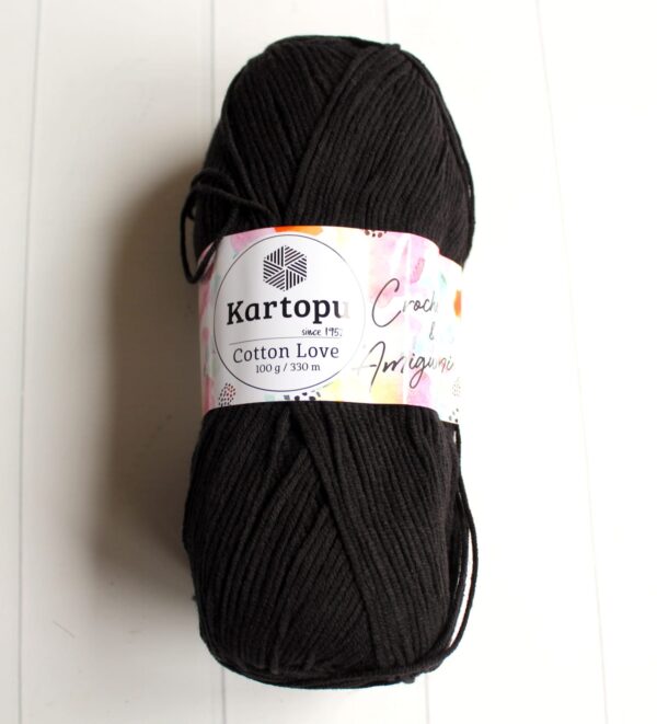 WŁÓCZKA CZARNA KARTOPU COTTON LOVE 100g/330