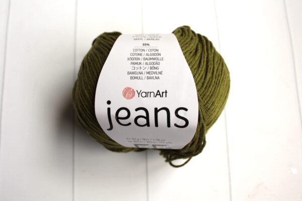 WŁÓCZKA KHAKI YARNART JEANS 50G/160M