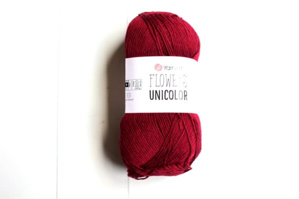 WŁÓCZKA YARN ART FLOWERS UNICOLOR BORDO 50G/200M