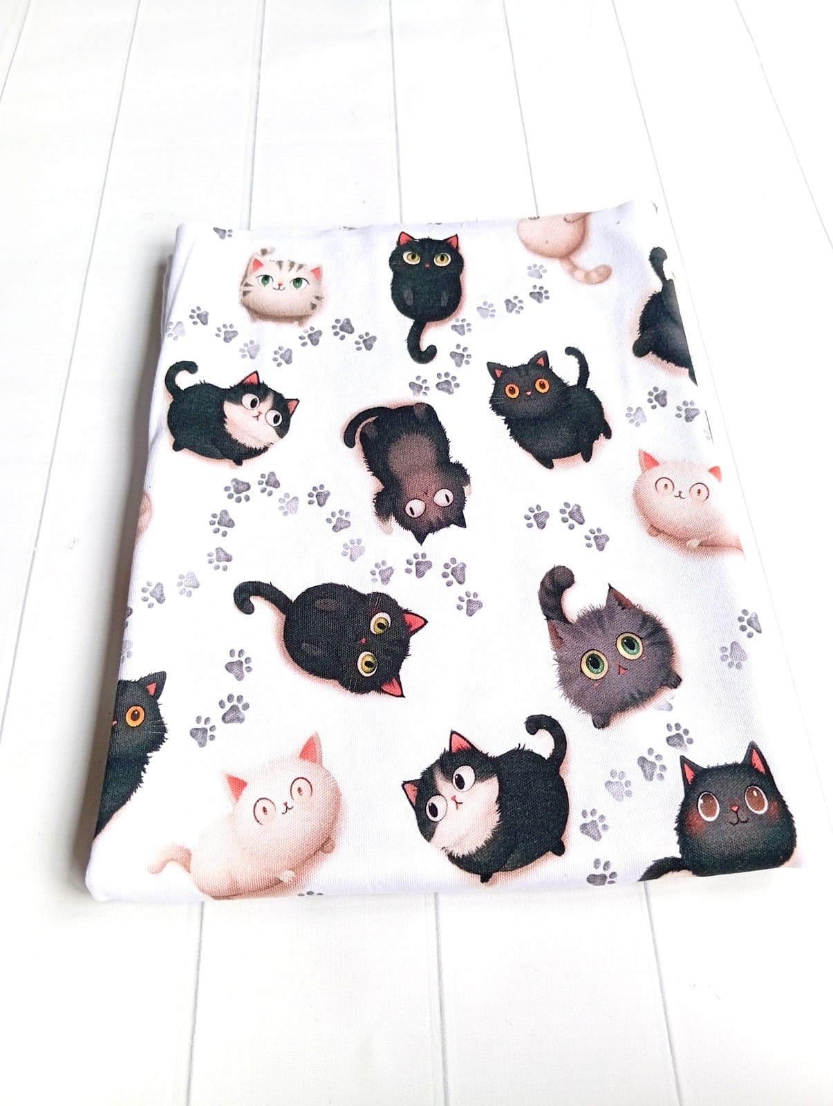 Single jersey KOTY NA JASNYM 100% bawełna
