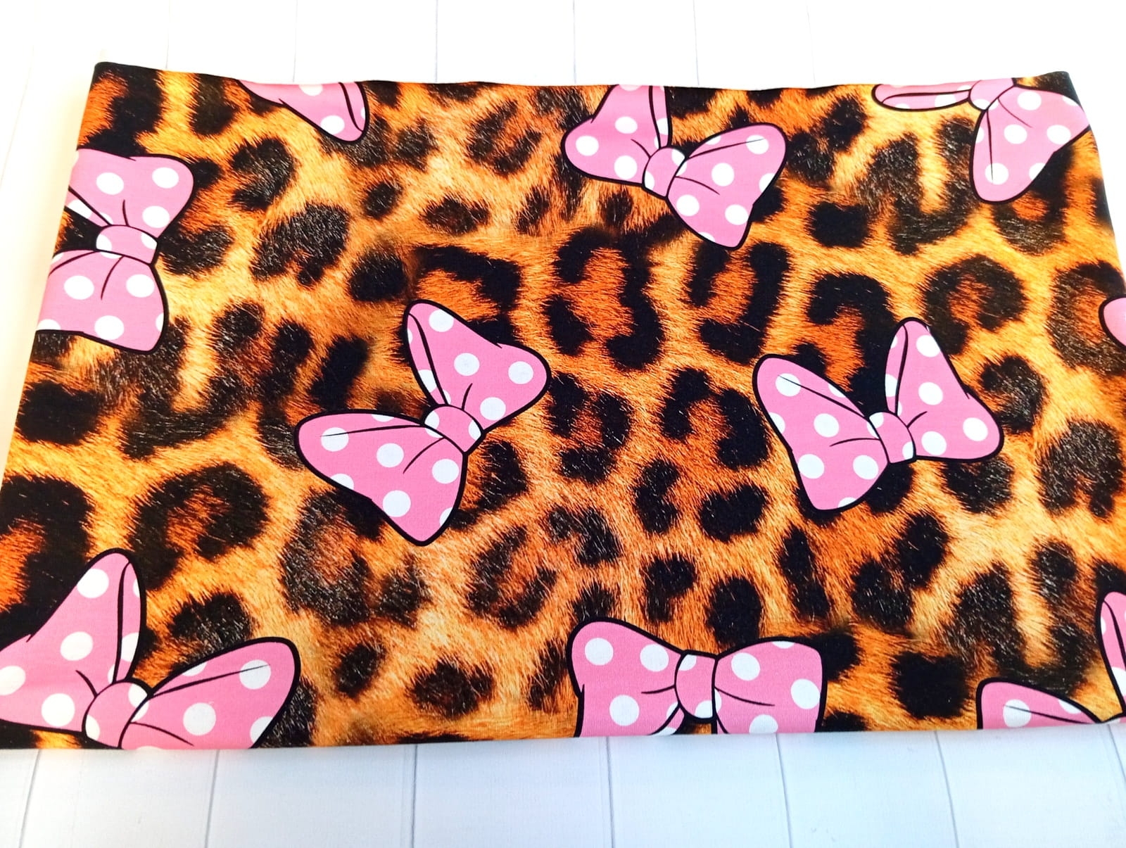 Dresówka pętelka PANTERKA KOKARDY MINNIE
