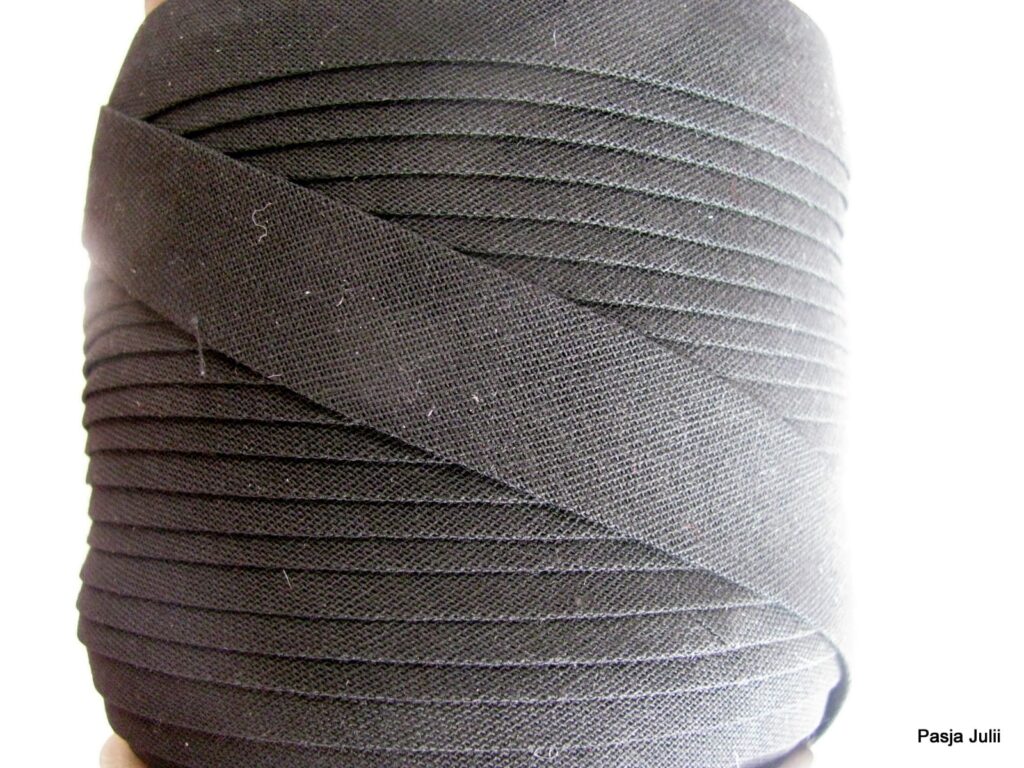 Lamówka bawełniana 15 mm CZARNA