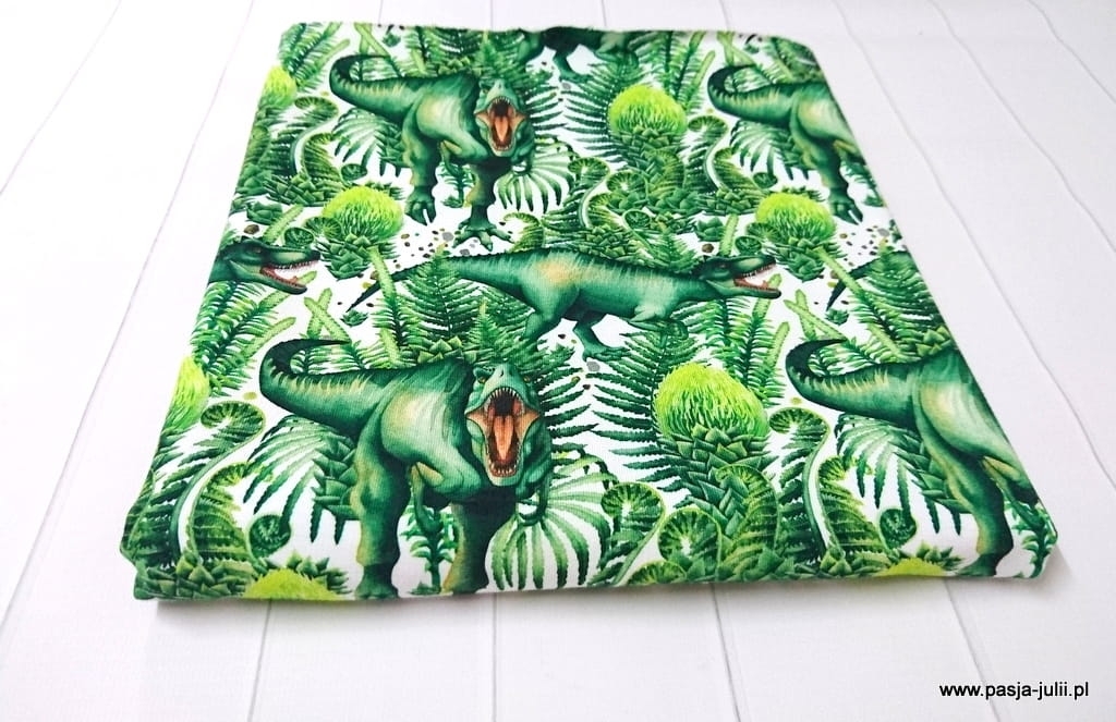 Dresówka pętelka DINOZAURY II DRUK CYFROWY
