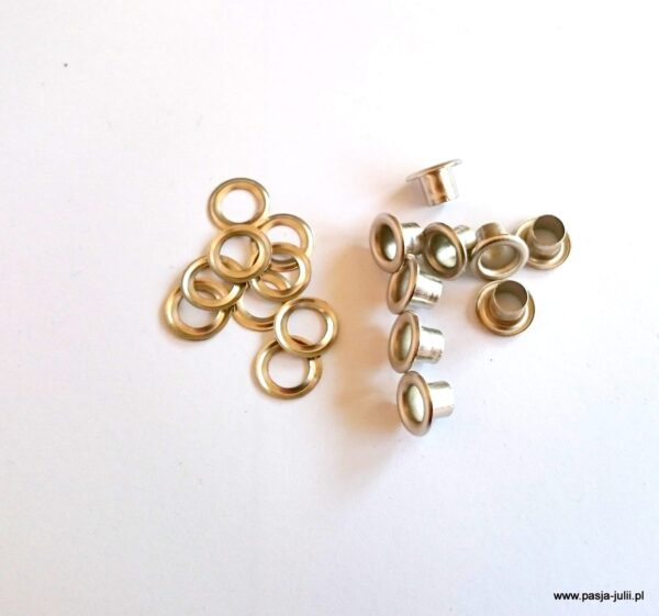 Oczko metalowe 4mm CHROM 10 sztuk