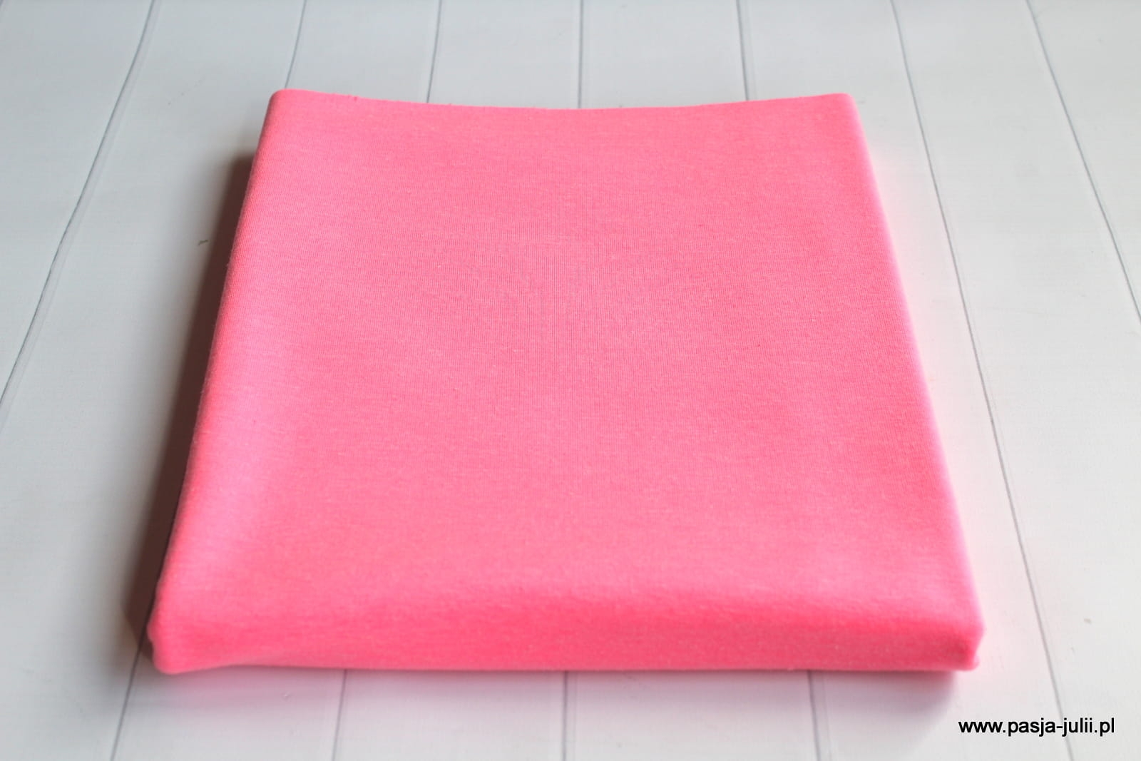 Dresówka pętelka z elastanem 260 g RÓŻOWA FLUO
